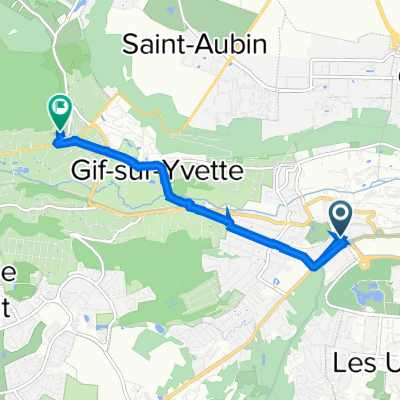 De Rue du Général Leclerc 14, Bures-sur-Yvette à Chemin des Vignes 2, Gif-sur-Yvette