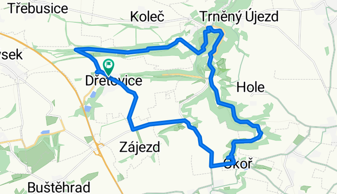 Dřetovice-Budeč-Okoř-Dřetovice