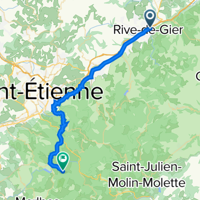 De Place Pasteur 2, Rive-de-Gier à Les Chomeys, Saint-Genest-Malifaux