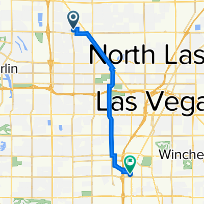 6001–6009 W Miracosta Ave, Las Vegas to 26–92 Caesars Palace Dr, Las Vegas