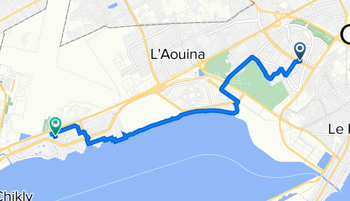 De Avenue Elissa à Lac Toba 6, Tunis