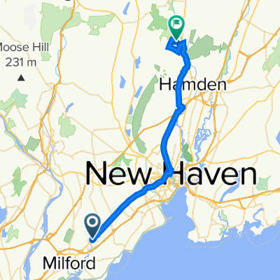 1599 Boston Post Rd, Milford to 14 Frazier Rd, Hamden