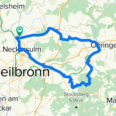 BFH - Cleversulzbach - Brettach - Schwöllbronn - Scheppach - Hohenacker - Friedrichshof - Breitenauer See - Sülzbach - Nsulm - BFH