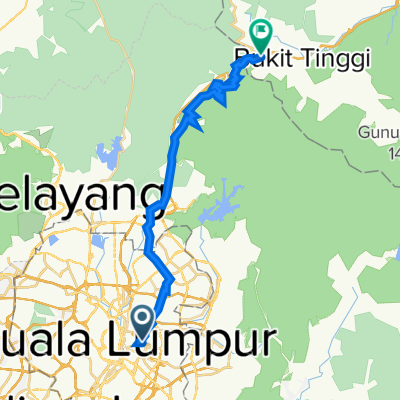 209, Jalan Raja Chulan, Kuala Lumpur to Jalan Kuala Lumpur - Bentong, Bentong