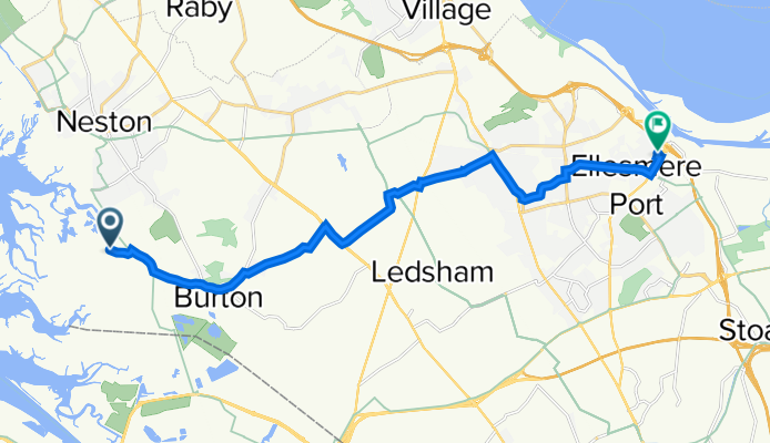 Route to 7 Eleanor St, Ellesmere Port