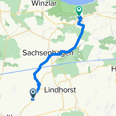 Obernhagen 35, Lüdersfeld nach Graf-Wilhelm-Weg 2, Hagenburg