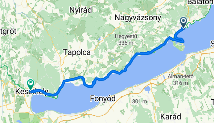 Balatonfüred-Tihany-Badacsony-Keszthely-Hévíz-Nagyvázsony-Balatonfüred