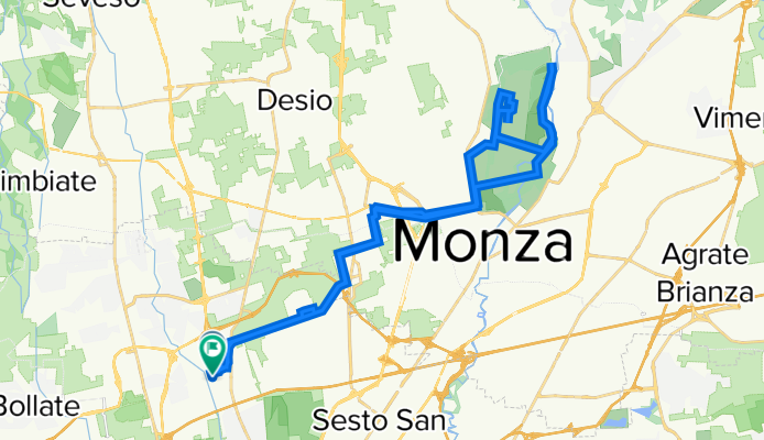 Da Via Silvio Pellico, Cusano Milanino a Via Giuseppe Mazzini 12, Cusano Milanino