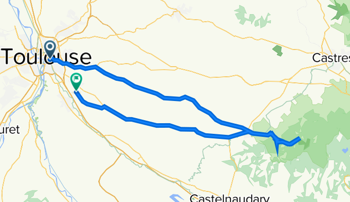 De Rue Sylvain Dauriac 48, Toulouse à Route de Castanet, Labège