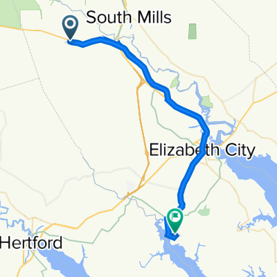 631–647 US-158, Elizabeth City to 104 Simeon Ct, Elizabeth City