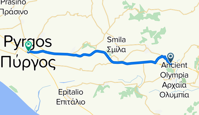 Εθνική Οδός Τρίπολης Ολυμπίας, Ηλεία to Κιλκίς 14, Πύργος