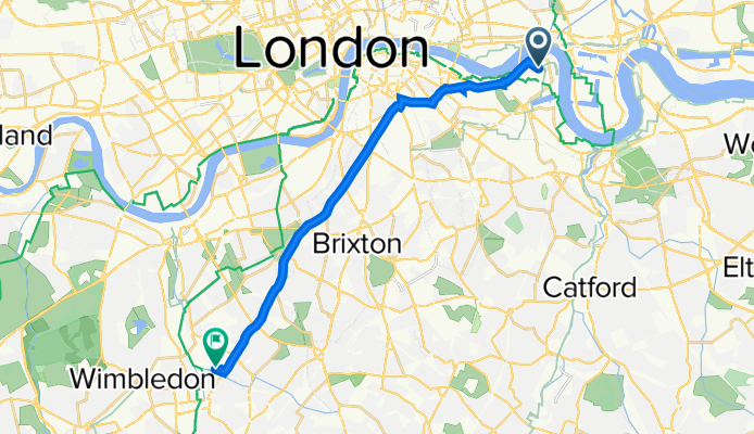 Bacons College, Timber Pond Road, London to 70 Blackshaw Road, London