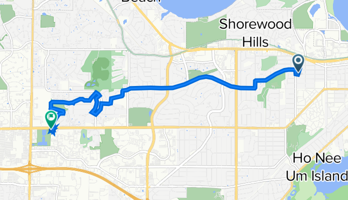 2742 Chamberlain Ave, Madison to 6701 Mineral Point Rd, Madison
