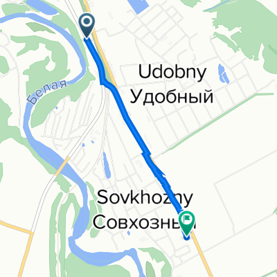 От улица Шоссейная 43, Победа до Восточная улица, Совхозный