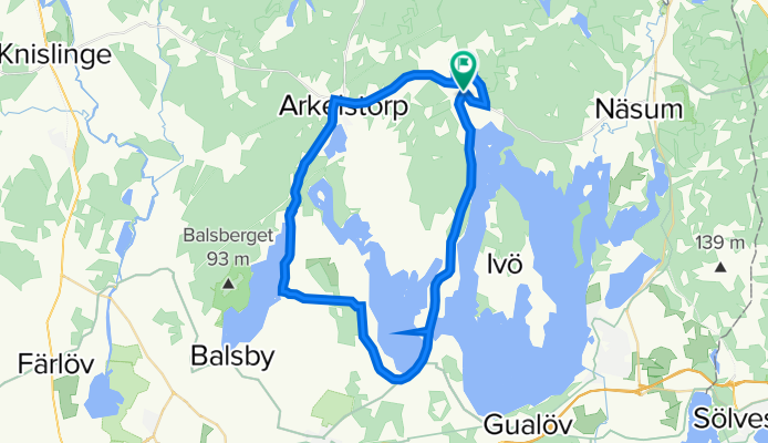 Näsumsvägen 170A, Villands Vånga to Furustadsvägen 707, Villands Vånga