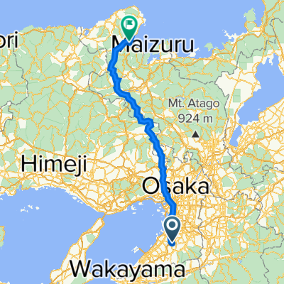 ５丁 １, 堺市 to Unnamed Road, 宮津市